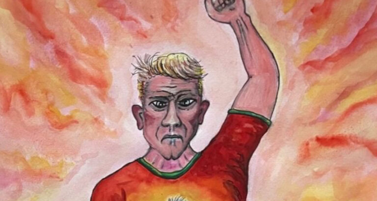 Deze tekening van Jan Bot raakt precies de kern van onze training agressiepreventie / weerbaarheid.