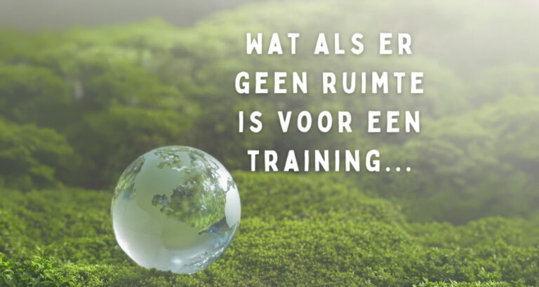 Wat als er geen ruimte is voor een training…